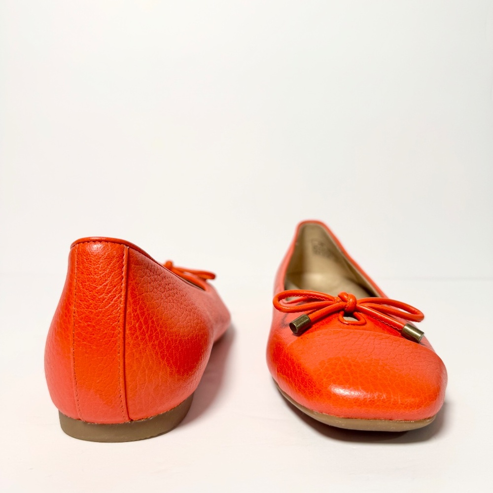 Vionic Women’s Klara Ballet Flats Cherry Tomato Red Leather Sz 10 - Picture 4 of 10